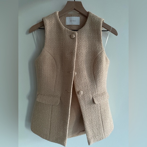 Meshki Camilla Boucle Mini Skirt - Light Taupe - Picture 5 of 8